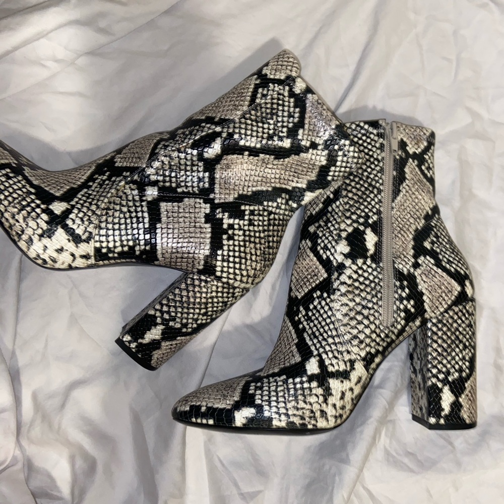 Snakeskin Booties